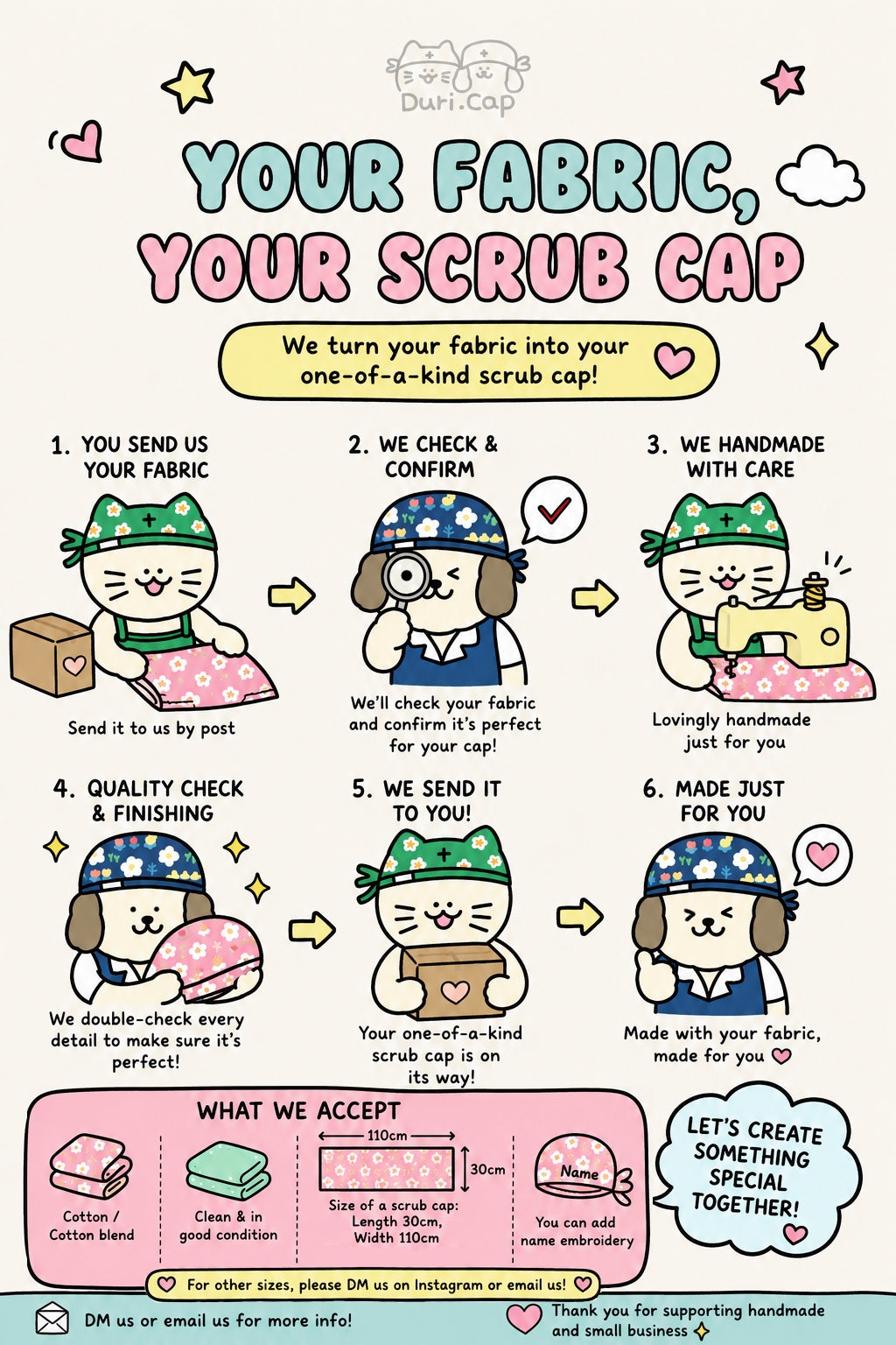 Custom Scrub Cap – Made from Your Own Fabric